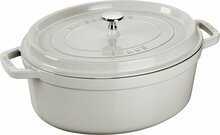 Malmipott Staub La Cocotte, ovaalne, 2.35 L, valge trühvli värv