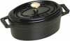 Mini malmist pott Staub Mini Cocotte, ovaalne, 250 ml, must