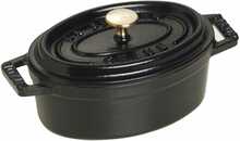 Mini malmist pott Staub Mini Cocotte, ovaalne, 250 ml, must