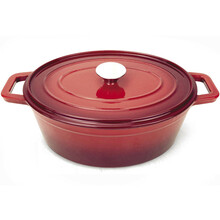 Emailitud malmpott HENDI 626825, 7 L, punane