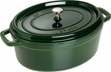 Malmipott Staub La Cocotte, ovaalne, 3.2 L, roheline