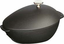 Emaliga malmpott Staub Special Cocotte Mussel, 2 L, must