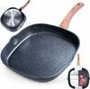Grillpann Vilde Black&Wood, 28 cm, must