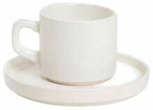 Tass alustassiga Homla Famelio, valge, 0,2 l