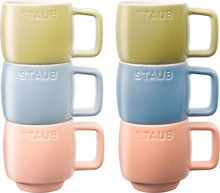 Keraamilised tassid Staub, 100 ml, 6 tk, mitmevärviline