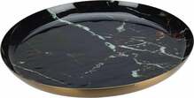 Dekoratiivtaldrik Home Styling Collection Marble, must, ø28 cm