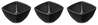 Kausside komplekt Ambition Salsa, 3 tk, must, 8 cm