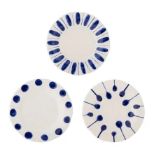 Taldrik Bloomingville Linora, sinine, 3 tk