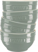 Kausside komplekt Staub Serving, 4 tk, 14 cm, eukalüptiroheline