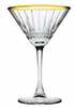 Martini klaas Pasabahce Elysia Gold, 220 ml, 4 tk