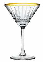 Martini klaas Pasabahce Elysia Gold, 220 ml, 4 tk