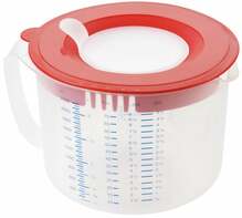 Segamiskann Leifheit Measure Store, 2,2 L, läbipaistev/punane
