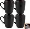 Keraamilised kruusid Vilde, must, 400 ml, 4 tk
