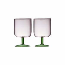 Veiniklaasid Lyngby Glas Torino, 300 ml, 2 tk, roosa/roheline