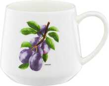 Tass Ambition Frutti, portselan, valge/roheline/violetne, 460 ml