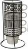 Portselanist tasside komplekt Art-Pol, 4 tk, 0,260 L