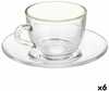 Tasside ja alustasside komplekt Vivalto S12212/BHA, läbipaistev klaas, 85 ml, 6 tk