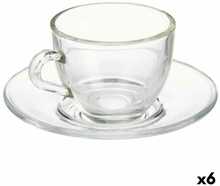 Tasside ja alustasside komplekt Vivalto S12212/BHA, läbipaistev klaas, 85 ml, 6 tk
