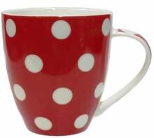Tass Asi Collection Dots, valge/punane, 513 ml