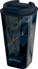 Plastikust tass Quokka Vaso Cafe Doble Pared, topeltseinaga, 450 ml, Dark Stone
