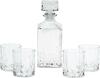 Viskikomplekt Excellent Houseware, dekanter 900 ml + 4x230 ml, 5 tk