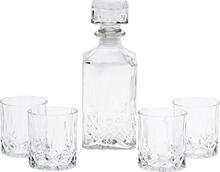 Viskikomplekt Excellent Houseware, dekanter 900 ml + 4x230 ml, 5 tk