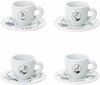 Espressotasside komplekt Bialetti Carousel, 4x 50 ml, valge