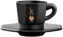 Tasside komplekt Bialetti Perfetto Moka, portselan, must, 4x 75 ml