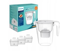 Veefilterkann Philips Micro Xclean, 2,6 L, valge, 3 filtrit