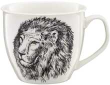 Tass Ambition Lion Wild, portselan, valge/must, 550 ml