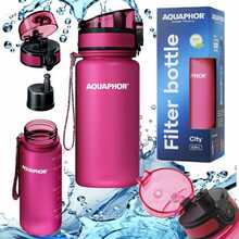 Veepudel filtriga Aquaphor City, 0,35 L, roosa