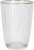 Joogiklaas Excellent Houseware, läbipaistev, kuldse äärega, 395 ml, 1 tk