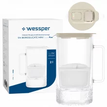 Klaasist filtrikann Wessper D4 futureflow MINI, 2 L