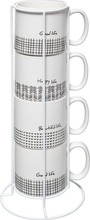 Keraamiliste tasside komplekt Secret De Gourmet Pieces Life, 240 ml, 4 tk