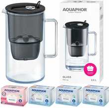 Filtrikann Aquaphor Glass, 2,5 L, must, 4 Maxfor filtriga (1Mg+3)