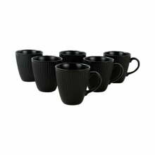 Tasside komplekt Hermia, must, 0,3 L, 6 tk
