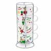 Tasside komplekt Bialetti Italia Do Cappuccino, valge, 200 ml, 4 tk