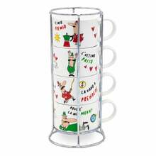 Tasside komplekt Bialetti Italia Do Cappuccino, valge, 200 ml, 4 tk