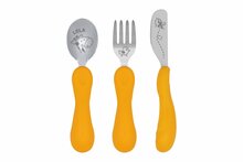 Laste söögiriistade komplekt Marcus & Marcus Easy Grip Lola, 3 tk, kollane