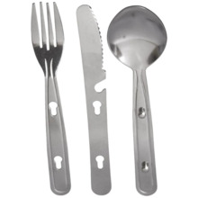 Söögiriistade komplekt Highlander KFS Clip Set, roostevaba teras, 80 mm