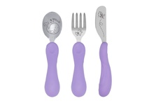 Laste söögiriistade komplekt Marcus & Marcus Easy Grip Willo, 3 tk, lilla