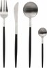 Söögiriistade komplekt Secret de Gourmet Ida, 6-le, inox, hõbe/must