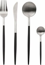 Söögiriistade komplekt Secret de Gourmet Ida, 6-le, inox, hõbe/must