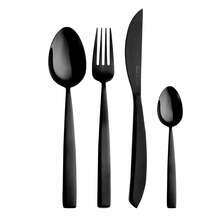 Söögiriistade komplekt Orion Black Luxure, must, 24 tk