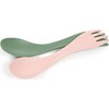 Kahvel-lusikas komplekt Light My Fire Spork, 2 tk, roheline/roosa