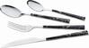 Söögiriistade komplekt Maestro MR-1535B, 24 tk, hõbe/must