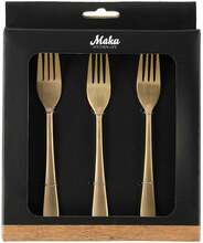 Magustoidukahvlid Maku Champagne Gold, 6 tk, kuldne