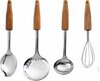 Köögiriistade komplekt Husla 73952, puit/hõbe, 4 tk