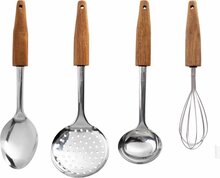 Köögiriistade komplekt Husla 73952, puit/hõbe, 4 tk