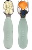 Laste söögiriistade komplekt Beaba, 2 tk, roostevaba teras, sage green, 10+ kuud